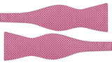 pajarita sin anudar seda rosa fucsia ardillas