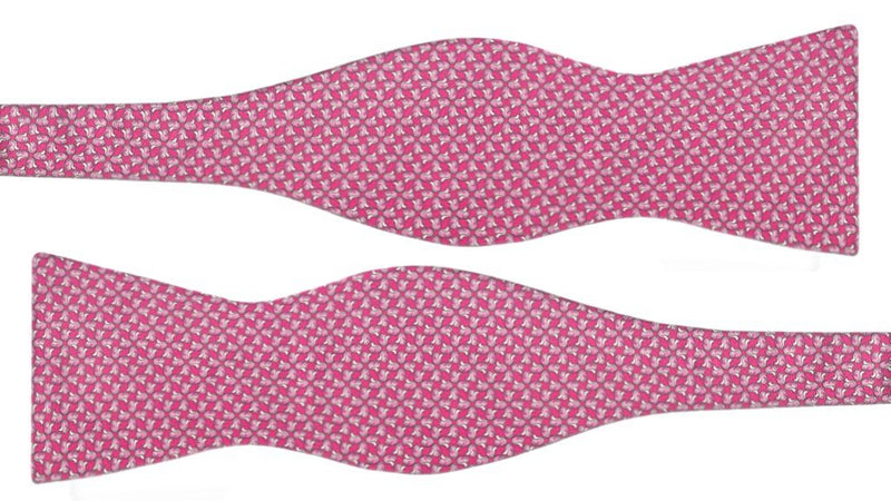 pajarita sin anudar seda rosa fucsia ardillas